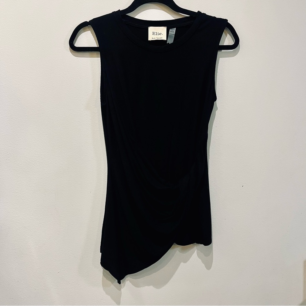Elie by Elie Tahari | Black Asymmetrical Tank Top | sz S
